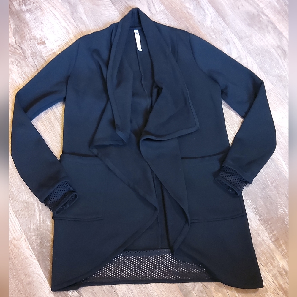 Fabletics Eugenia Wrap Mesh Open-Front Cardigan N… - image 6